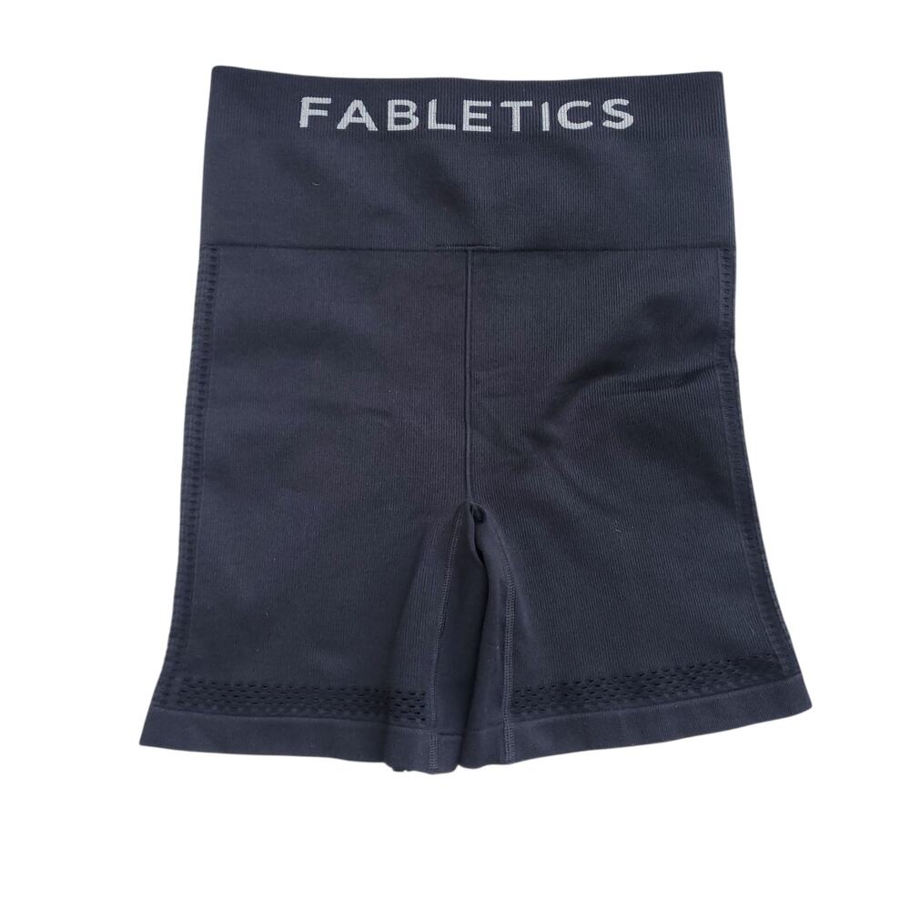 Fabletics Black Biker Shorts High Waisted 6" Inseam Size Small